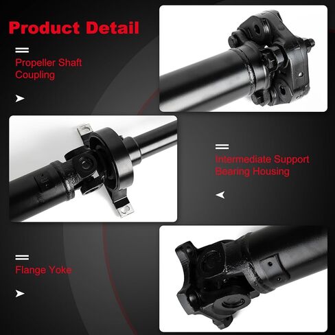 BJYXSHOP 50 بوصة مجموعة عمود المروحة الخلفية الكاملة لعمود المروحة متوافقة مع BMW X3 2.5i 2004 2005 2006 2.5L Sport Utility، استبدال # 936-386 26103402136 in Kuwait