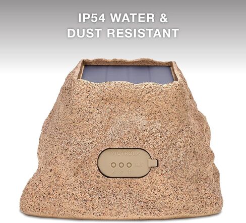 Victrola Rock Speaker Connect, Sand, Wireless Outdoor Speaker with Bluetooth 5.3, 22-Hour Battery Life, with Solar Charging, Link Up to 20 Rock Speakers, IP54 Water & Dust Resistant Speaker in Saudi Arabia