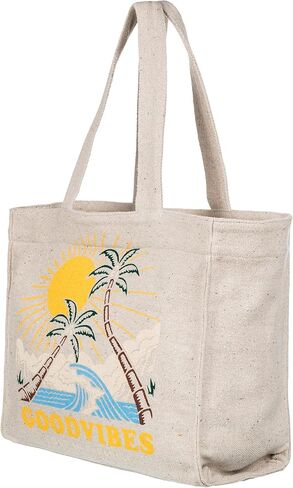 Roxy 12L Drink The Wave Cotton Blend Printed Tote Bag in Kuwait