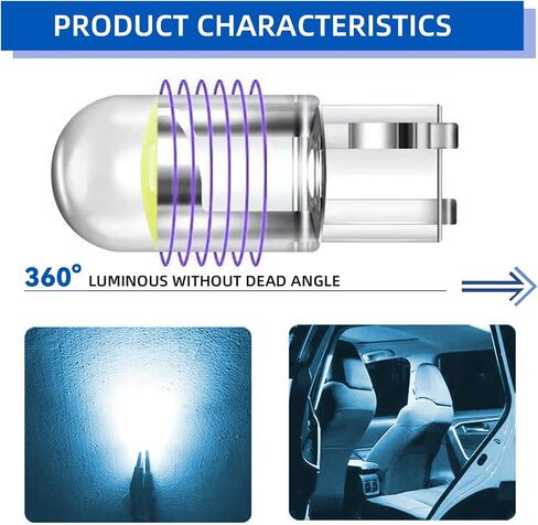 NTNEV Car LED Bulb, 194 LED Bulb, 168 2825 W5W T10 Wedge COB LED Replacement Bulbs, 12V 6000K Interior Light for Car Dome Map Door Courtesy License Plate Lights (Ice Blue) in Saudi Arabia