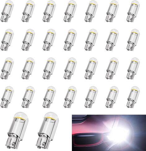 NTNEV Car LED Bulb, 194 LED Bulb, 168 2825 W5W T10 Wedge COB LED Replacement Bulbs, 12V 6000K Interior Light for Car Dome Map Door Courtesy License Plate Lights (Ice Blue) in Saudi Arabia