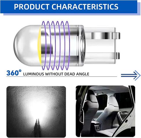 NTNEV Car LED Bulb, 194 LED Bulb, 168 2825 W5W T10 Wedge COB LED Replacement Bulbs, 12V 6000K Interior Light for Car Dome Map Door Courtesy License Plate Lights (Ice Blue) in Saudi Arabia