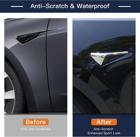 Qingchijun 2 Pcs Side Camera Covers for Tesla Model 3 2017-2024 Turn Signal Protector Cover Compatible with Tesla Model Y 2019-2023 Side Camera Protection Cover (Chrome) in Saudi Arabia