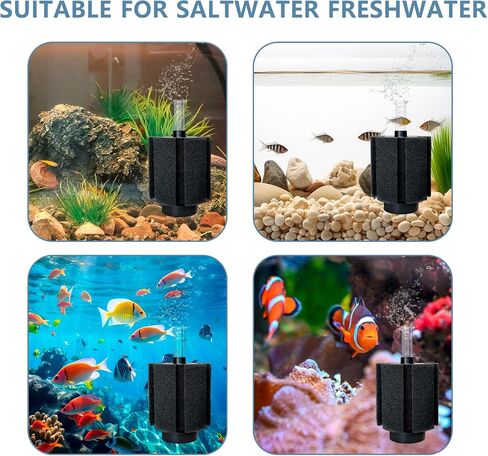 2 Pack 60-70 Gal Aquarium Sponge Filter with Air Stone and Ceramic Filter Media Quiet Fish Tank Bio Filter for Breeding Fry Shrimp Betta Fish Tank in Kuwait