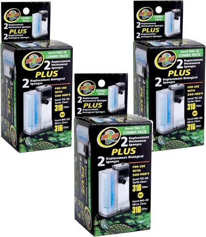 Zoo Med (3 Packages) PMC-18 Mechanical and Biological Sponge Pack in Saudi Arabia