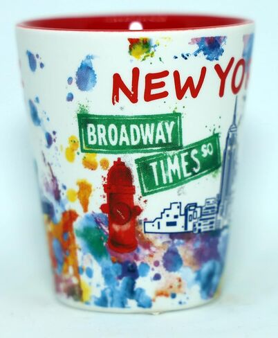 New York Ceramic Light Water Color Shot Glass in Saudi Arabia