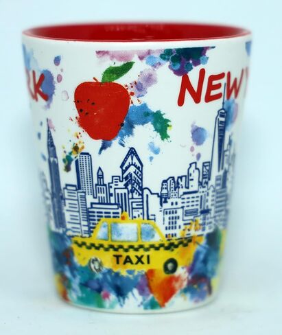 New York Ceramic Light Water Color Shot Glass in Saudi Arabia