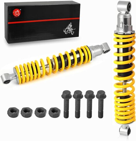 Front Shocks Absorber Yellow Spring & Bolt lock Nut Compatible with Yamaha Banshee 350 YFZ350 1987-2006 in Saudi Arabia