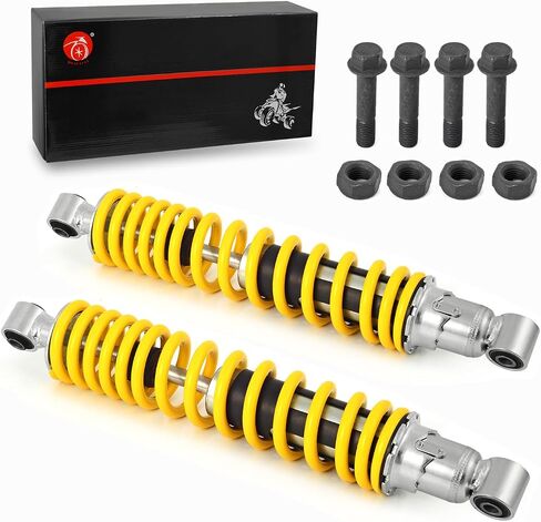 Front Shocks Absorber Yellow Spring & Bolt lock Nut Compatible with Yamaha Banshee 350 YFZ350 1987-2006 in Saudi Arabia
