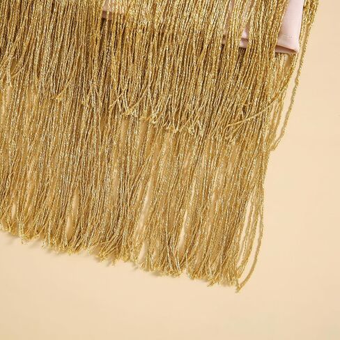 KMBANGI Toddle Kids Girl Sparkly Tassels Dress Sleeveless Sequin Fringe Dress Little Girls Dance Party Latin Dance Dress in Saudi Arabia