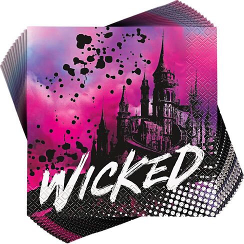 فريدة من نوعها من ديزني أحفاد 3 مناديل ورقية متعددة الألوان "WICKED" (عبوة من 16 قطعة) - مناديل نابضة بالحياة وصديقة للبيئة، مثالية للحفلات والاحتفالات in Saudi Arabia