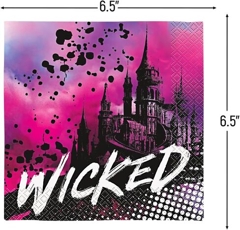فريدة من نوعها من ديزني أحفاد 3 مناديل ورقية متعددة الألوان "WICKED" (عبوة من 16 قطعة) - مناديل نابضة بالحياة وصديقة للبيئة، مثالية للحفلات والاحتفالات in Saudi Arabia