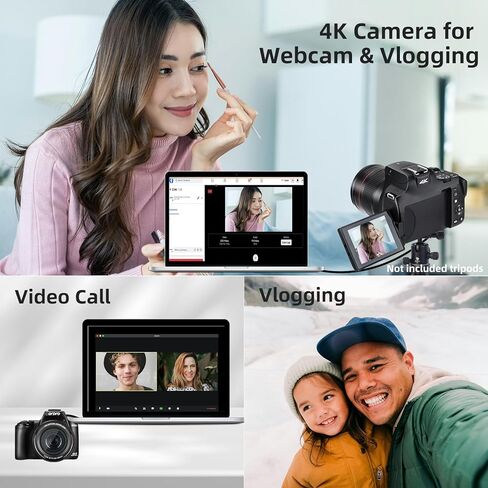 كاميرا فيديو رقمية بدقة 4K للتركيز التلقائي للتصوير الفوتوغرافي، وكاميرا ORDRO 4K بدقة 64 ميجابكسل مع تكبير بصري 12X، وشاشة قابلة للطي 270 درجة 3.0 بوصة، وكاميرا فيديو يوتيوب مدمجة مع فلاش، وبطاقة SD 64 جيجا، وبطاريتين in Kuwait