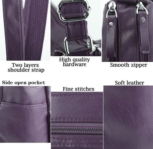 ELDA 10 جيوب محافظ كروس للنساء حقيبة كتف جلدية ناعمة من البولي يوريثان جيوب متوسطة الوزن حقيبة حقيبة للسيدات خفيفة الوزن in Kuwait