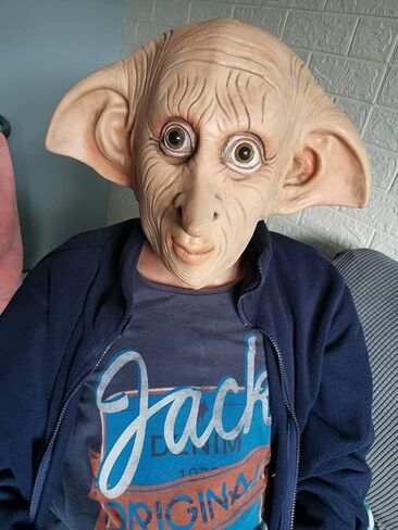 Dobby Mask Novelty Elf Ears Full Head Headwear Latex Mask for Halloween Costume Props in Saudi Arabia