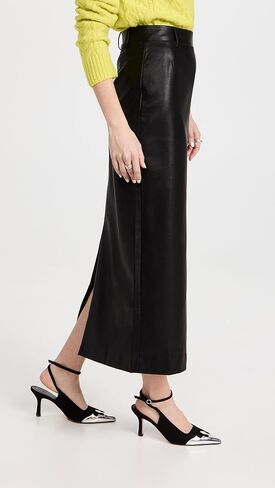 تنورة Yve Maxi النسائية من الجلد الصناعي من Pixie Market in Kuwait