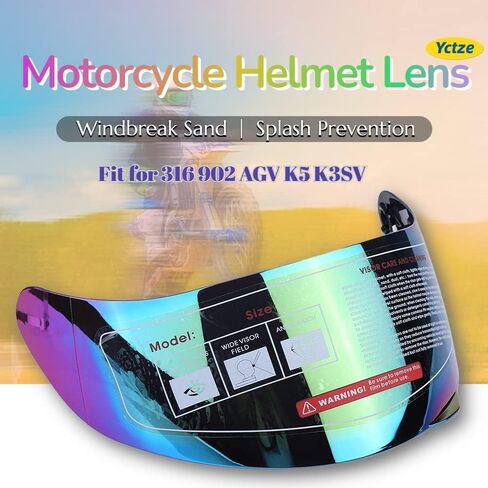 fo AGV K5 K3SV visor Yctze agv k5 lens، agv k5 s، agv k5 s خوذة درع مضاد للضباب فيلم قناع عدسة دراجة نارية حامي ورقة حماية من الخدش الوجه، خوذة دراجة نارية قناع عدسة الزجاج الأمامي in Saudi Arabia