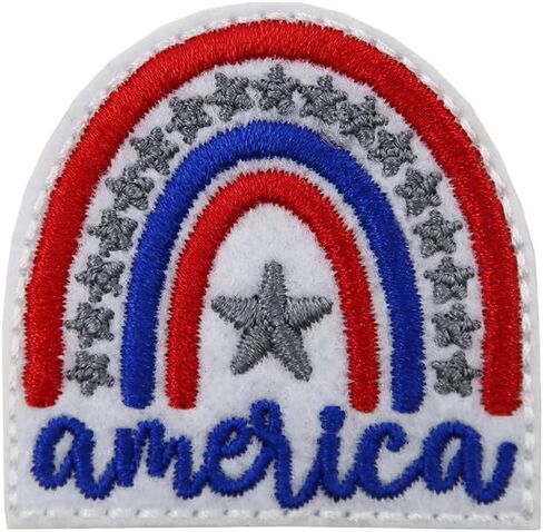 القمصان الوطنية DIY، أمريكا قوس قزح المطرزة الحديد على التصحيح للملابس in Saudi Arabia