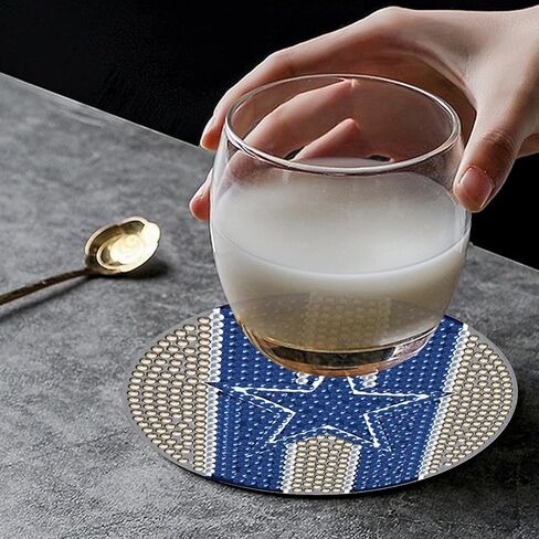 6 قطع من مجموعات قواعد الأكواب للوحات الماسية من LYENYI مع حامل، قواعد أكواب فنية ماسية لكرة القدم للأطفال البالغين، مجموعات نقاط الماس للكبار لوازم مجموعات الطلاء الماسي in Kuwait