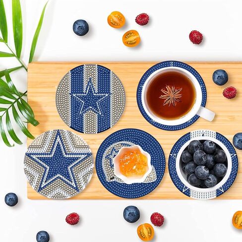 6 قطع من مجموعات قواعد الأكواب للوحات الماسية من LYENYI مع حامل، قواعد أكواب فنية ماسية لكرة القدم للأطفال البالغين، مجموعات نقاط الماس للكبار لوازم مجموعات الطلاء الماسي in Kuwait