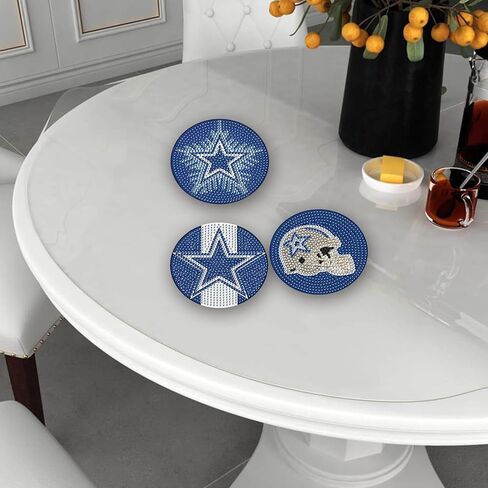 6 قطع من مجموعات قواعد الأكواب للوحات الماسية من LYENYI مع حامل، قواعد أكواب فنية ماسية لكرة القدم للأطفال البالغين، مجموعات نقاط الماس للكبار لوازم مجموعات الطلاء الماسي in Kuwait