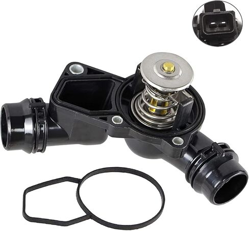 WEDOAUTO Thermostat Assembly with Housing w/Sensor Gasket Fit For BMW E46 E39 X5 X3 Z3 Z4 325i 330i 525i 530i Replace# 11531437040 11537509227 11530139877 11531436823 in Saudi Arabia