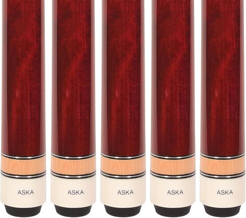 مجموعة ASKA من قطعتين من أعواد البلياردو غير الملفوفة L3، مقاس 58 بوصة من خشب القيقب الكندي الصلب، طرف من الجلد الصلب مقاس 13 مم، اختيار من الألوان in Kuwait