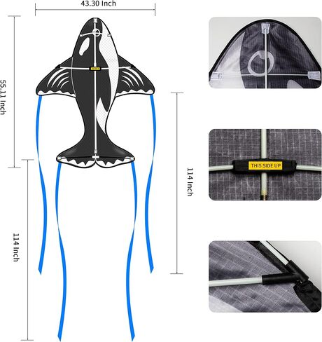 JEKOSEN 2022 New Kites for Kids Toddlers Adults Easy to Fly with Tails Beach Kites with 330ft String for Beginners Boys Girls Kite for Family Outdoor Toy Activites in Saudi Arabia