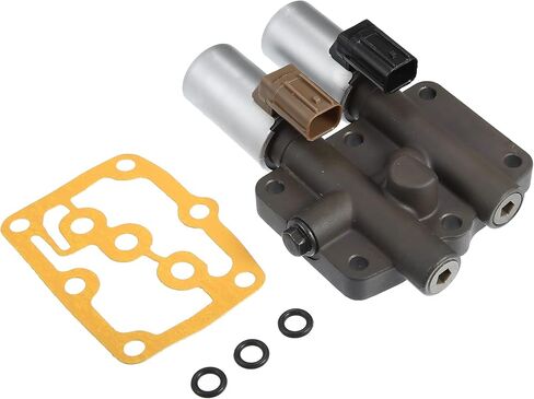 Motoforti Transmission Dual Linear Shift Solenoid, Automatic Transmission Shift Solenoid, for Honda Accord 1998-2007, Iron Plastic, with Gasket, 28250P6H024, Dark Gray Silver Tone, 1 Set in Saudi Arabia