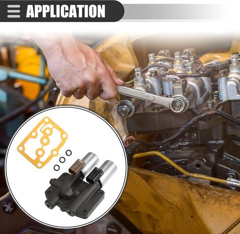 Motoforti Transmission Dual Linear Shift Solenoid, Automatic Transmission Shift Solenoid, for Honda Accord 1998-2007, Iron Plastic, with Gasket, 28250P6H024, Dark Gray Silver Tone, 1 Set in Saudi Arabia
