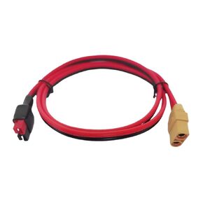 شحن البطارية XT90 أنثى إلى كابل موصل 45A 1 متر PVC | غطاء PVC موصل نحاسي لأسلاك صندوق البطارية، واستخدام المصدر المحمول، وإعدادات الشحن وتوجيه القطبية in Kuwait