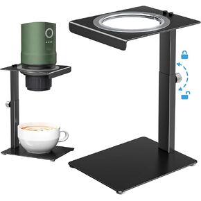 Portable Coffee Maker Stand,Adjustable-height Pour Over Dripper Stand with Base,Espresso Machine Holder for Home,Desk,Travel,Camping( Square/Black) in Kuwait