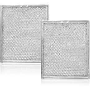 Microwave Filter 9" X 7 3/4" WB6X486 WB06X0486 fit for GE Microwave Aluminum Grease Mesh Filter Replace WB06X10125 5304408977 JVM1331BW02 JVM1331WW03 prime&swift (Pack of 2) in Kuwait