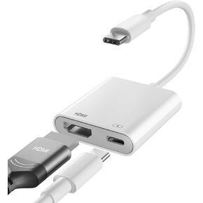 USB C to HDMI Adapter for iPhone 17 16 15 to TV, 4K@60Hz iPhone USB C to HDTV Adapter with 100W Fast Charging Port, MFi Certified iPhone Dongle USB C to Hdmi for iPad/TV/Projector/Monitor in Saudi Arabia