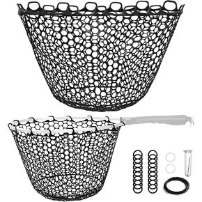 Riverruns Rubber Net Replacement with Repair Kit Fly Fishing Net Replacement Knotless Netting Bag for Rubber Fishing Net, Catch & Release in Kuwait