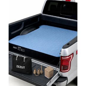 Truck Bed Air Mattress for 5.5-5.8 ft Full-Size Short Truck Beds, Built-in Rechargeable Pump, Soft Fabric Cover for Comfort & Protection, Carry Bag & Repair Kit, for Camping Travel in Saudi Arabia