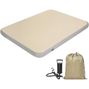 HotMax 4" Drop Stitch Air Mattress, Leak-Proof Inflatable Sleeping Pad with Hand Pump, Firm Support Portable Blow up Bed for Camping, Car, Travel&Guests, Exceptional Air Retention (75"*51.2") in Kuwait