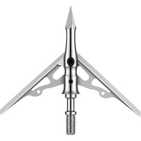6 Pack Broadheads 100/125 Grains Mechanical Broadheads 2 Blade 2.25" Cutting Dia Archery Broadheads Compound Bows and Crossbows Hunting (100 Grain) in Saudi Arabia