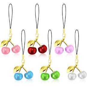 Cute Phone Charms Pink Cellphone Charms for Case Kawaii Charm for Phone Black Car Keychain Charm Kit White Mobilephone Keychain Aesthetic Accessories for Bag Airpods Camera Pendant Decor in Saudi Arabia