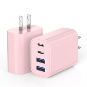 USB Fast Charging Block, 4-Port 40W Charge Adapter for iPhone Dual USB C Charger, Multiport Type C Fast Charger for iPhone 17/17 Air/16e/16 Pro/16 Pro Max/15/14/13/12,iPad Pro/iPad Air, iPad mini,iPad in Saudi Arabia