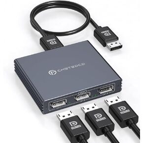 DisplayPort Splitter 3 Monitors 4K60Hz DP Splitter Extended Display 1 in 3 Out DisplayPort to Triple DP for PC Monitor (Mac OS Does Not Support MST Display Port Cable Not Included) in Saudi Arabia