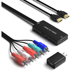 محول HDMI إلى مكون، محول HDMI إلى YPbPr يدعم 1080P/720p متوافق مع DVD وVCD وPS3/PS4 وXbox وWii إلى تلفزيون/شاشة عالية الدقة جديدة. in Kuwait