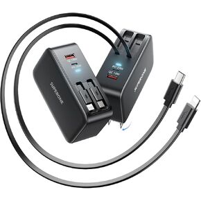 SUPERONE Retractable iPhone Charger, 4 in 1 USB C Charger Block in Saudi Arabia