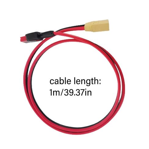 شحن البطارية XT90 أنثى إلى كابل موصل 45A 1 متر PVC | غطاء PVC موصل نحاسي لأسلاك صندوق البطارية، واستخدام المصدر المحمول، وإعدادات الشحن وتوجيه القطبية in Kuwait