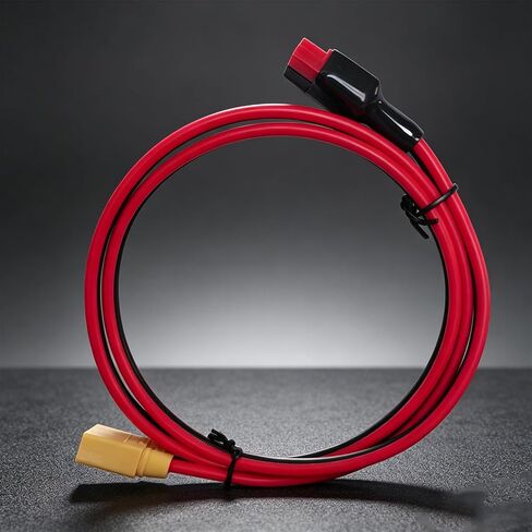 شحن البطارية XT90 أنثى إلى كابل موصل 45A 1 متر PVC | غطاء PVC موصل نحاسي لأسلاك صندوق البطارية، واستخدام المصدر المحمول، وإعدادات الشحن وتوجيه القطبية in Kuwait