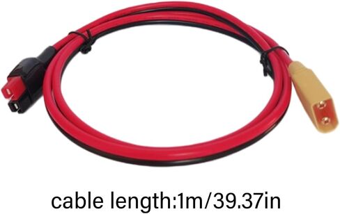 كابل طاقة الإدخال المباشر XT90 ذكر إلى موصل 45A 12AWG 1M | الأسلاك النحاسية، طلاء PVC، موصلات مناسبة للمقبس، مجموعات خارجية in Kuwait