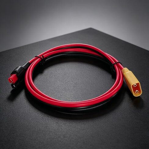 كابل طاقة الإدخال المباشر XT90 ذكر إلى موصل 45A 12AWG 1M | الأسلاك النحاسية، طلاء PVC، موصلات مناسبة للمقبس، مجموعات خارجية in Kuwait