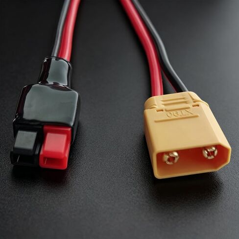 كابل طاقة الإدخال المباشر XT90 ذكر إلى موصل 45A 12AWG 1M | الأسلاك النحاسية، طلاء PVC، موصلات مناسبة للمقبس، مجموعات خارجية in Kuwait