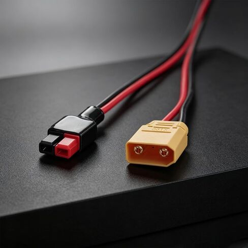 كابل طاقة الإدخال المباشر XT90 ذكر إلى موصل 45A 12AWG 1M | الأسلاك النحاسية، طلاء PVC، موصلات مناسبة للمقبس، مجموعات خارجية in Kuwait