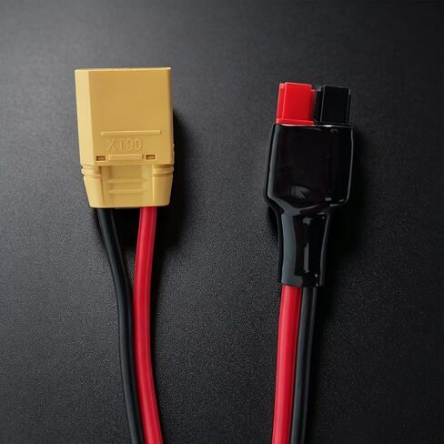 كابل طاقة الإدخال المباشر XT90 ذكر إلى موصل 45A 12AWG 1M | الأسلاك النحاسية، طلاء PVC، موصلات مناسبة للمقبس، مجموعات خارجية in Kuwait